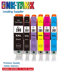 Pgi280 Ink Cartridge INK-TANK 281 PGI 280 XL PGI-280XL PGI280 CLI-281 CLI281 Compatible InkJet Ink Cartridge For Canon PIXMA TS8120 TS6120 Printer