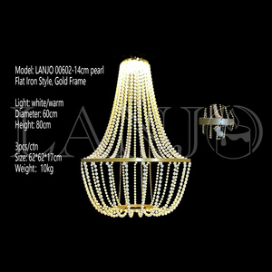 Lustre en cristal LANJO, forme de goutte d'eau, style glamour, décorations de plafond pour mariage - Product Image 5