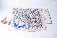 Écharpe en soie 100% personnalisée, imprimée numériquement, en soie twill 100% pure, carrée 90*90, mode femme, vente en gros