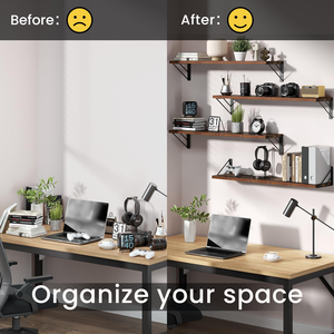 Étagères murales flottantes pour la décoration murale, en bois rustique, pour livres, plantes, étagères d'angle pour salle de bain, cuisine, salon OEM - Product Image 6