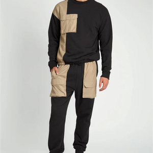 ผู้ผลิต OEM ชุดเซ็ตเสื้อสเวตเชิ้ตและกางเกงขายาวผ้าฝ้าย 100% สีพื้น สไตล์ลำลองเข้ารูปสำหรับผู้ชาย รุ่นใหม่ล่าสุด แฟชั่นชุดวอร์ม - Product Image 4