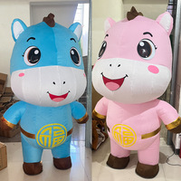 Costume de mascotte gonflable Cheval, Tenue de performance anti-stress pour adultes unisexe, Année du Cheval