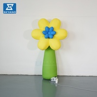 Décoration de publicité de fleurs gonflables avec décoration commerciale extérieure gonflable personnalisée LED