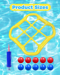 Juego de Juguetes Acuáticos Personalizados, Tic Tac Toe Inflable con 10 Pelotas para Adultos, Adolescentes y Niños, de 2 a 10 Jugadores - Product Image 4