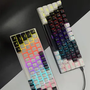 Retroilluminazione meccanica wireless mini rgb filo 60% ergonomicmechan interruttore interruttore per computer usb tastiera da gioco retroilluminata personalizzata