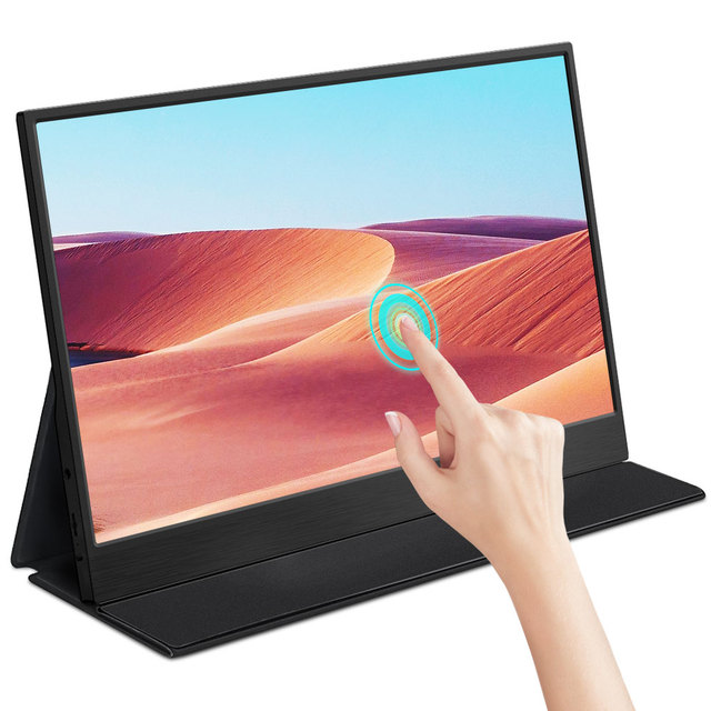 Customization 15.6 Inch 2K 60Hz Touchscreen Portable Monitor Computer Monitor HDMI USB C External Screen with Dual Speakers for PC Mac P