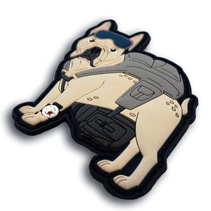 Patch in Silicone e PVC Personalizzate 3D con Velcro per Cappelli da Bulldog Francese, Colore Pantone - Product Image 5