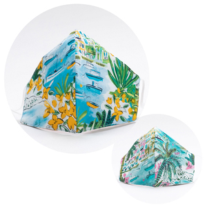 Горячая Распродажа, Высококачественная 100% хлопковая ткань, цветочный дизайн, маска для лица, смешанный принт, модные вечерние маски для лица, 6 цветов