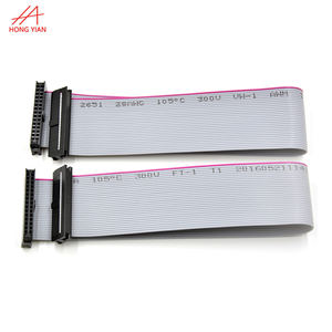 Гибкий серый плоский кабель 1,0/1,27/2,54 мм с шагом 20, 26, 34, 36, 40, 10, 16 контактов, 2651, 28AWG, красная Радужная лента - Product Image 2