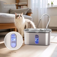 Fontaine à eau intelligente pour animaux de compagnie en acier inoxydable, grande capacité, distributeur d'eau pour chats et chiens avec filtration automatique, design détachable
