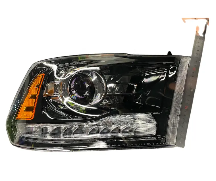 Hot sales Jet Black Projector Headlights For 2009-2018 2010 2019 Ram 1500 2500 3500 Assembly w/LED Tube Switchback Turn Signal