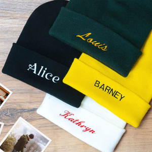 Gran oferta Y2K gorro de punto de invierno MT Jacquard personalizado con logotipo a prueba de viento cálido gorro Sin borde gorros sombreros - Product Image 3