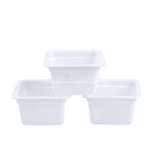 Tasse à sauce carrée Couvercle d'étanchéité étanche Matériau PP Capacité de 45ml Conception à paroi unique pour sauce végétarienne Tomate Tofu Mille - Product Image 2