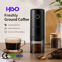 Moulin à café électrique portable haut de gamme avec meule en céramique, 38 réglages de mouture, écran tactile, rechargeable