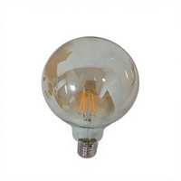 Ampoule LED à filament G95 en verre doré, E27 220-240V CE ErP, lampe globe Edison 5W blanc chaud pour la décoration de café, hôtel, maison
