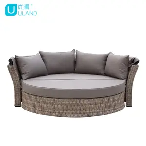 Uland – canapé circulaire d'extérieur, meubles de lit rond, canapés de jardin, lits ronds d'extérieur, lit confortable en rotin