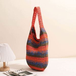 2025 Summer New Arrival Large Capacity Tote <b>Bag</b> Fashion Shoulder <b>Straw</b> <b>Bag</b> - Product Image 4