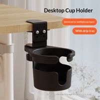 Soporte Ajustable para Tazas de Escritorio, Abrazadera Universal para Tazas de Café y Botellas de Agua, Agarre Mejorado para Varios Tamaños