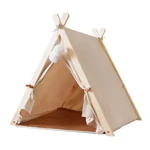 Зимняя теплая Всесезонная собачья будка съемная и моющаяся Закрытая палатка для домашних животных для кошек вигвам