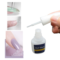 Colle à ongles forte WBG 2g 3g 7g 10g en petit tube avec logo personnalisé, séchage rapide, colle adhésive pour feuilles de nail art, gel adhésif