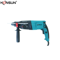 Marteau perforateur électrique KONSUN 26 mm 800 W SDS Plus, 3 modes, pour percer et cisailler le béton, kit d'outils complet portable
