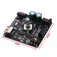 Carte d'amplification stéréo HIFI 2.0 XY-AP100L 100W x 2 5.0 avec carte son AUX USB et amplificateur de puissance numérique DC 5V 12V 24V