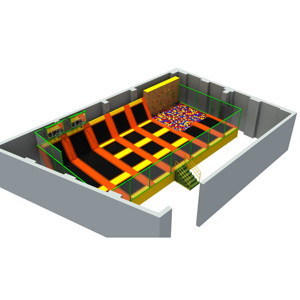 <span class=keywords><strong>Parc</strong></span> de trampolines pour enfants Wonderland avec piscine à balles à vendre - Product Image 1