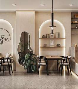 เฟอร์นิเจอร์ร้านกาแฟและเบเกอรี่สมัยใหม่ |   ซุ้มกาแฟแบบกำหนดเอง เคาน์เตอร์บาร์พร้อมไฟ LED |   โซลูชั่นการออกแบบตกแต่งภายใน - Product Image 3