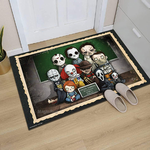 Felpudo personalizado de Halloween Ghost Boo con logotipo, alfombrilla de suelo de animación de dibujos animados, alfombrillas antideslizantes negras para puerta de <span class=keywords><strong>Terror</strong></span> - Product Image 4