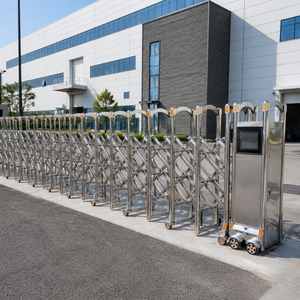 <span class=keywords><strong>Portail</strong></span> de cour électrique rétractable automatique en acier inoxydable, extensible et pliable, pour usage extérieur, allée de <span class=keywords><strong>garage</strong></span>, cour et appartement - Product Image 2