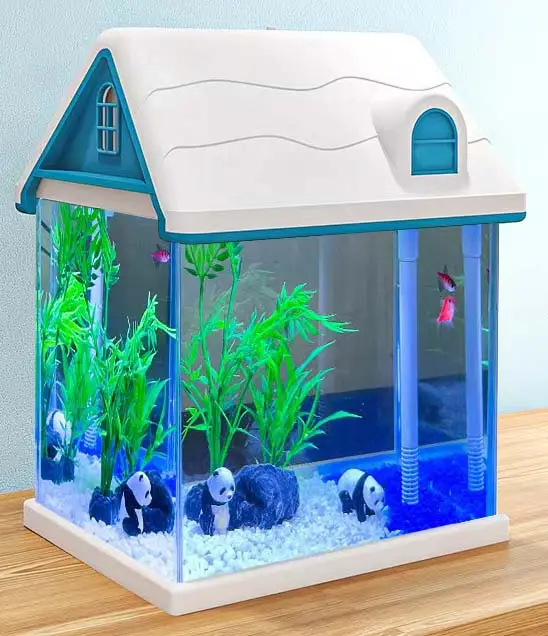 Boa venda novo design aquário tanque pet aquário uv lâmpada aquário