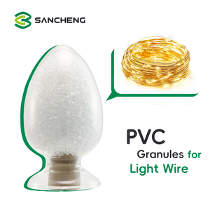 Proveedor de Gránulos de PVC Transparente SANCHENG, PVC Compuesto y Formulado para Cableado de Luces Navideñas - Product Image 1