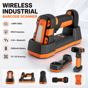 Lecteur de codes-barres sans fil industriel 1D 2D, lecteur de codes QR, portée de 20 cm, IP65, 2500 mAh, lecteur de codes-barres portable avec base de charge - Product Image 6