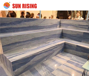 Dalle de quartzite bleu Azul Macauba de haute qualité avec veines bleues naturelles, carrelage mural et de sol moderne - Product Image 6