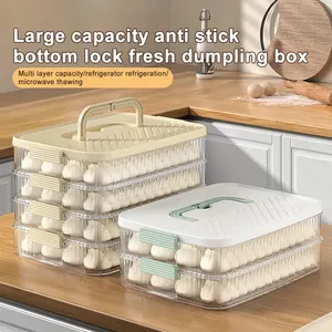 Hộ gia đình bánh bao lưu trữ hộp thực phẩm cấp tủ đông hộp khay thịt bao bì hộp