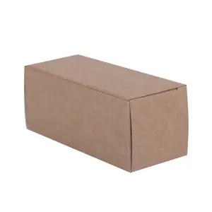 100個の空白のクラフト紙包装ギフトボックス20mlエッセンシャルオイル用の折りたたみ式アイボリーボックス