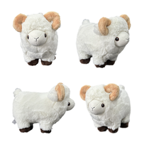 Jouet en peluche de chèvre blanche mignon en peluche mouton émulation animal de ferme petite taille jouet pas cher