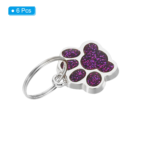 Factory Wholesale Zinc Alloy Identity Brand Claw Print Round Hanging Tag Engraveade Pet Collar Hanging Cat Dog Tag - Product Image 3