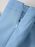 Veste de tailleur tissée pour femme, col en V, couleur unie, boutonnage simple, pour le bureau et le travail