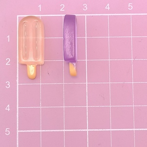 10*25mm Resina de helado en forma de paleta con parte trasera plana para manualidades de scrapbooking, decoración de fundas de teléfono y accesorios DIY, 100 unidades - Product Image 5