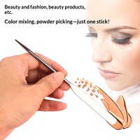 Spatules de Maquillage en Acier Inoxydable à Double Extrémité pour Mélange de Couleurs et Application de Fond de Teint Liquide – Outil de Grattage pour une Surface Lisse