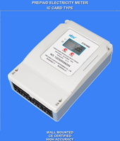 Compteur d'énergie électronique prépayé triphasé mural personnalisable avec carte IC, précision classe 1.0, 100A, affichage LCD, pour centre de données