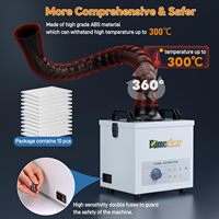 FUMECLEAR FC 100A 100W Neuer Tragbarer Nagelstudio-Staub- und Rauchabsauger mit Doppelfilter (HEPA Aktivkohle) Leise 52dB für Wimpernverlängerung