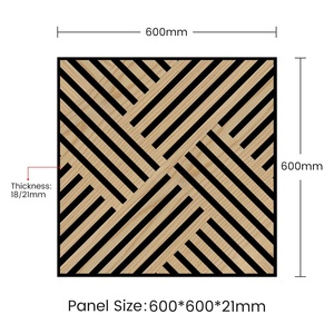 แผ่น PVC อะคูสติกผนังอะคูสติกแผ่นไม้อัดซับเสียง MDF สำหรับตกแต่งแบบ DIY ติดตั้งง่าย - Product Image 2