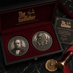 เหรียญที่ระลึกโลหะชุบเคลือบลายธีม <span class=keywords><strong>Godfather</strong></span> 1972 รุ่น Legacy ภาพมาร์ลอน แบรนโด แสดงถึงเกียรติยศครอบครัว พิมพ์ลายด้วย UV ของสะสม ของขวัญ - Product Image 2