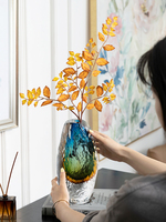 Cadeaux de vacances Décor d'art moderne Artisanat fait à la main Vase à fleurs en verre de Murano multicolore pour mariage
