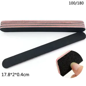 <span class=keywords><strong>Lime</strong></span> à ongles professionnelle noire en papier de verre, robuste, droite et angulaire, grain 100/180, <span class=keywords><strong>pour</strong></span> ponçage et polissage - Product Image 3