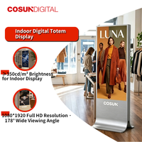 Écran LED numérique sur pied pour intérieur, haute luminosité, personnalisé, indice de protection IP65, fonctionnalité SDK pour la publicité en magasin de détail