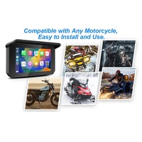 Inalámbrico Carplay motocicleta Android Auto navegación GPS pantalla impermeable IPX7 Dashcam moto cámara con pantalla táctil de 5 pulgadas