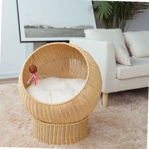Cesto portaoggetti triangolare in cotone color pesca, porta pane di lusso per ostelli, cesto sospeso Boston Ferns - Product Image 3